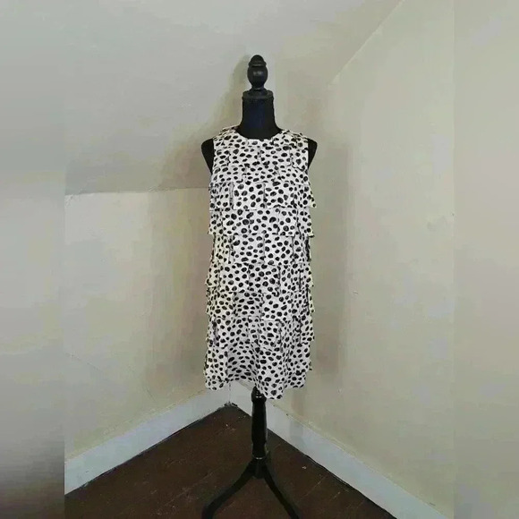 3.1 Phillip Lim Tiered Ruffle Mini Dress Cheetah Print Cotton Jersey Size S - Picture 1 of 11